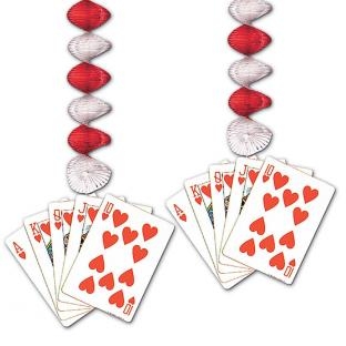 Spiralhänger Royal Flush - Las Vegas Casino Mottoparty Deko