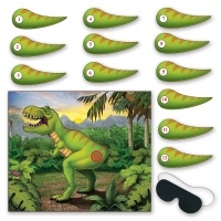 Party Spiel Set Pin the Tail on the Dinosaur