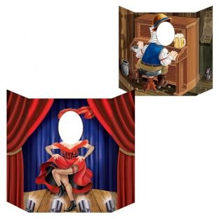 Fotowand Aufsteller Western Saloon - Westernparty Deko