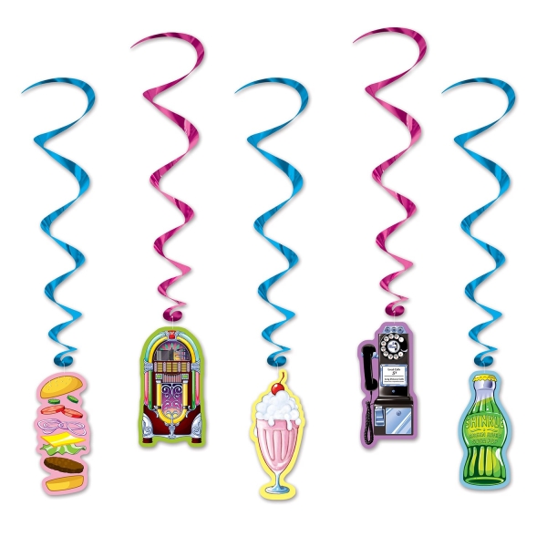 Party-Extra Dekohänger American Diner, 5er Pack