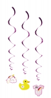 Spiralhänger Baby Girl, 3er Pack, 60 cm lang