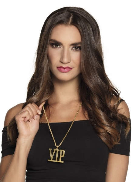 Party-Extra Halskette VIP, gold - Star Accessoire
