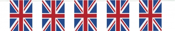Union Jack Flaggenkette, 3 Meter lang