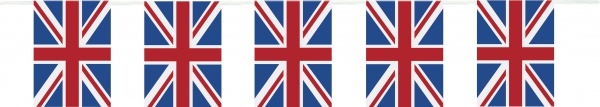 Union Jack Flaggenkette, 3 Meter lang