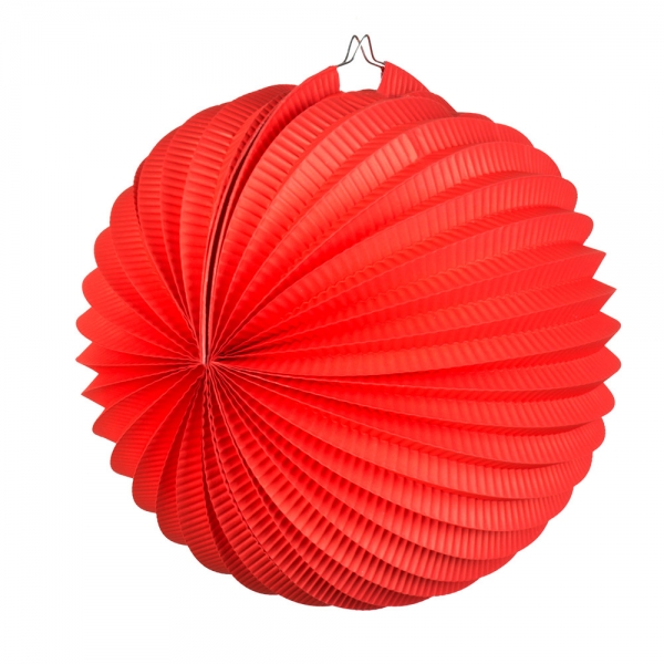Lampion, rot, 23cm Durchmesser