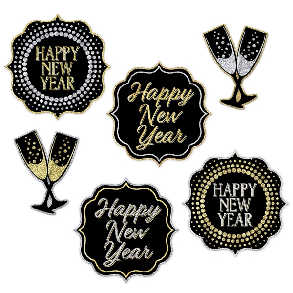 Cutout Set Happy New Year - Silvesterparty Deko