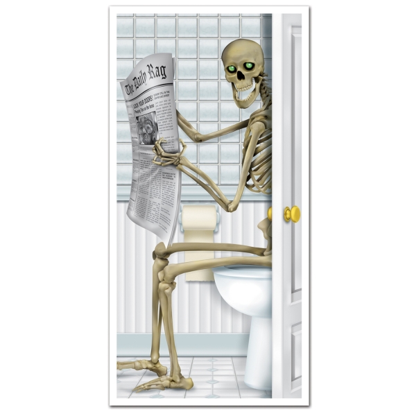 Party-Extra Tü-Dekofolie WC Skelett