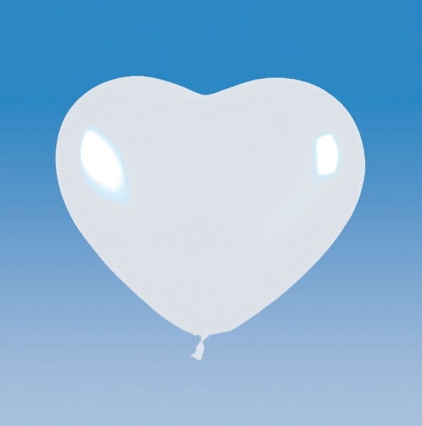 Weiße Herz Luftballons - Romantische Deko