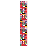Riesen Cut-out-Schild Internationale Flaggen, 180 x 30 cm