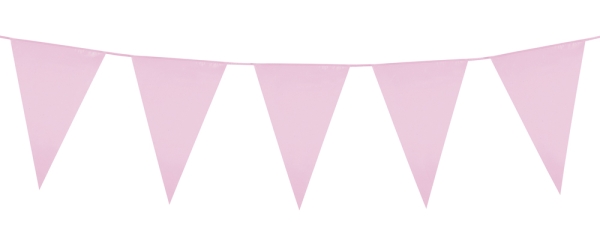 Party-Extra XL-Wimpelkette rosa, 10 Meter