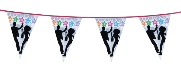 Party-Extra Wimpelkette Disco-Party, 6 Meter