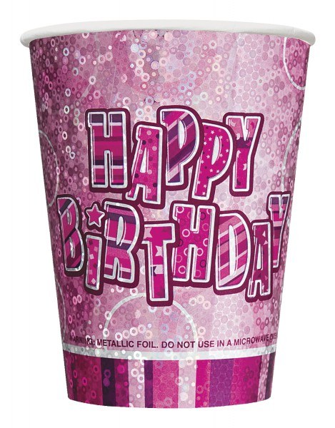 Pappbecher Pink Birthday