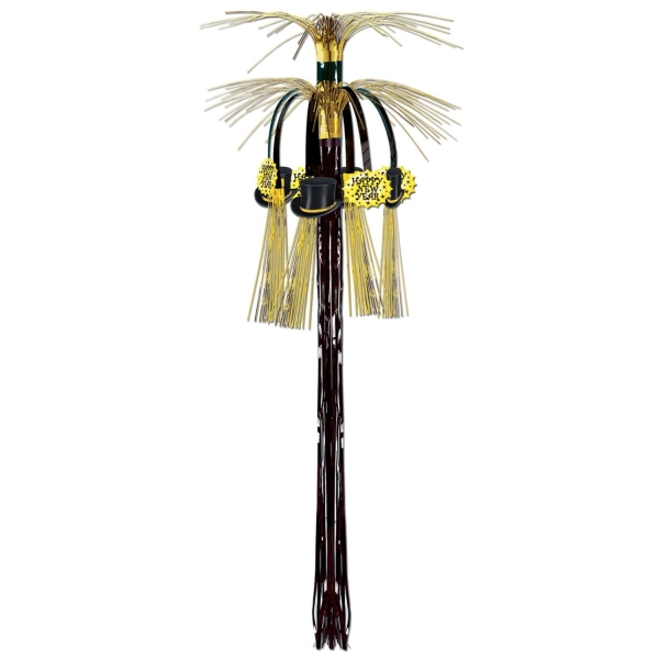 Party-Extra Kaskaden Dekohänger Goldene Silvesterparry, 90 cm
