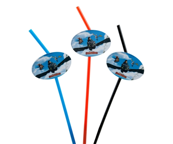 Flexi-TRinkhalme Dragons, 8er Pack