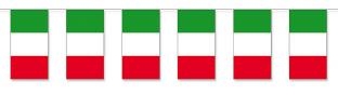 Papier-Flaggenkette Italien - Laender-Deko