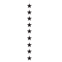 Sternkaskade schwarz, 190 cm lang
