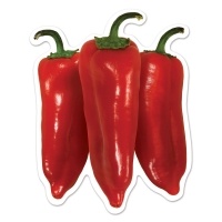 Mini Cutout-Set Chili-Schote, 10er Pack, 11 cm