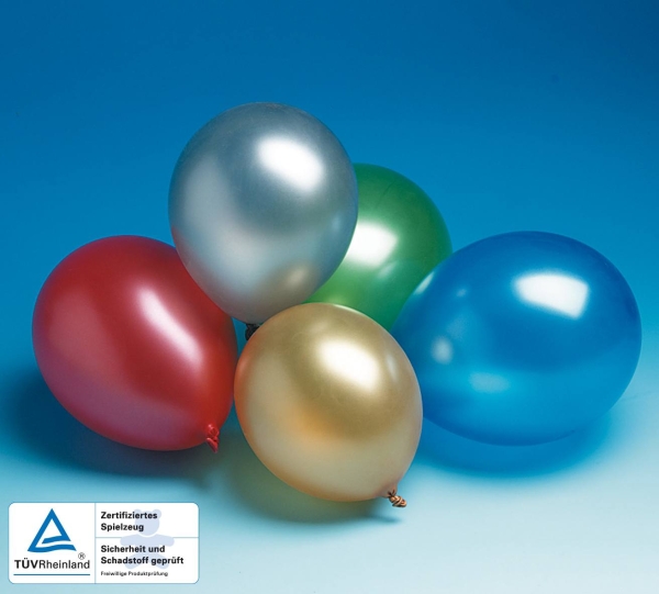 Bunte Metallic-Luftballons