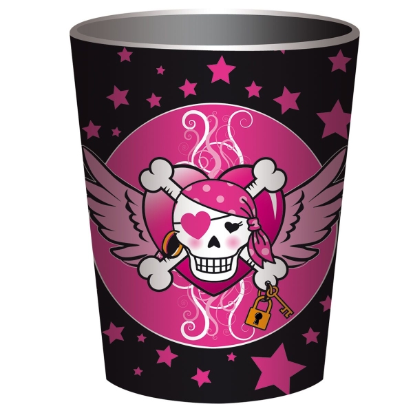 Pappbecher Piraten-Girl - Piratenparty Tischdeko