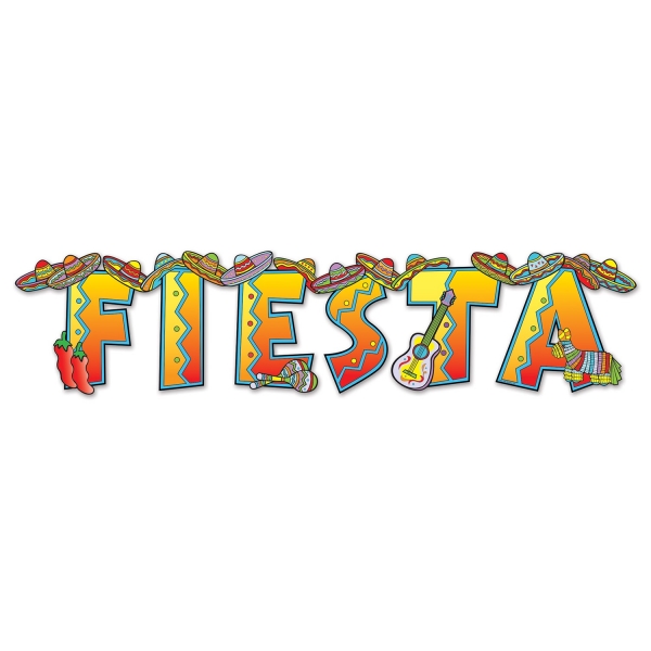 Party-Extra Buchstabengirlande Fiesta - Mexikoparty Deko