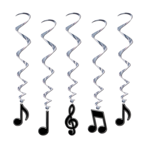 Party-Extra Spiralhänger Noten - Musik Deko