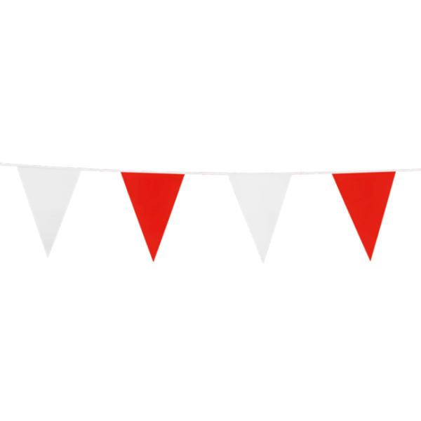 Wimpelkette rot-weiß - Vereinsfarbendeko