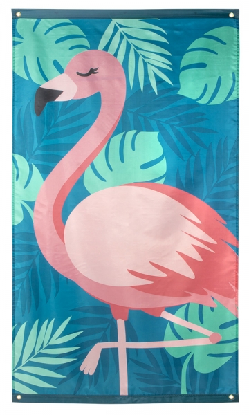 Stoffbanner Pink Flamingo - Flamingoparty Deko