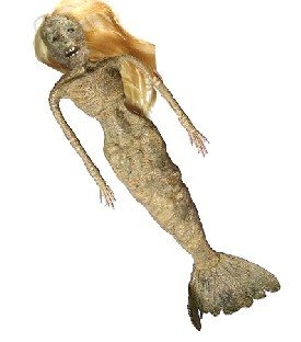 Dekofigur Meerjungfrauen-Mumie, 78cm groß
