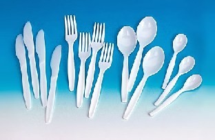 100er Pack Einweg-Plastikgeschirr - Einweg-Gabeln