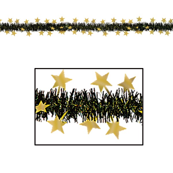 Party-Extra Fransengirlande Golden Starlight