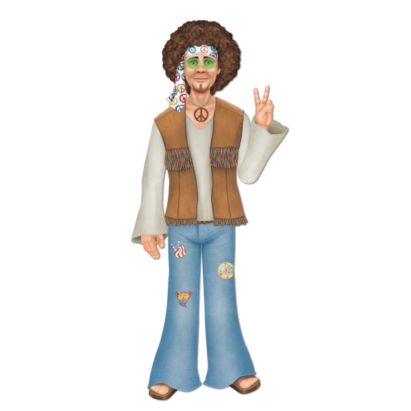 Party-Extra Cutout Figur Hippie - Flower Power Deko