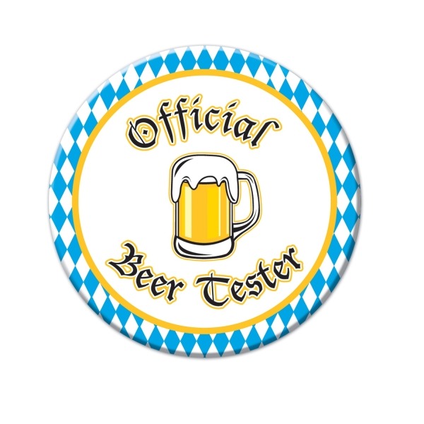 Ansteck-Button Official Beer Tester - Oktoberfest Zubehör