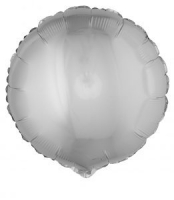Folienballon rund, silber, 45 cm groß