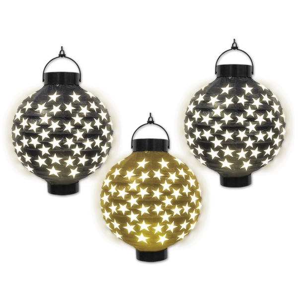 Laternenset Golden Starlight - Glamour Deko