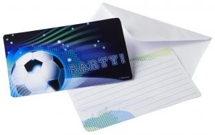 Einladungskarten Fußball - 6er Pack mit Umschlägen