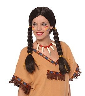 Perücke Häuptlingstochter Apachen-Supermodel