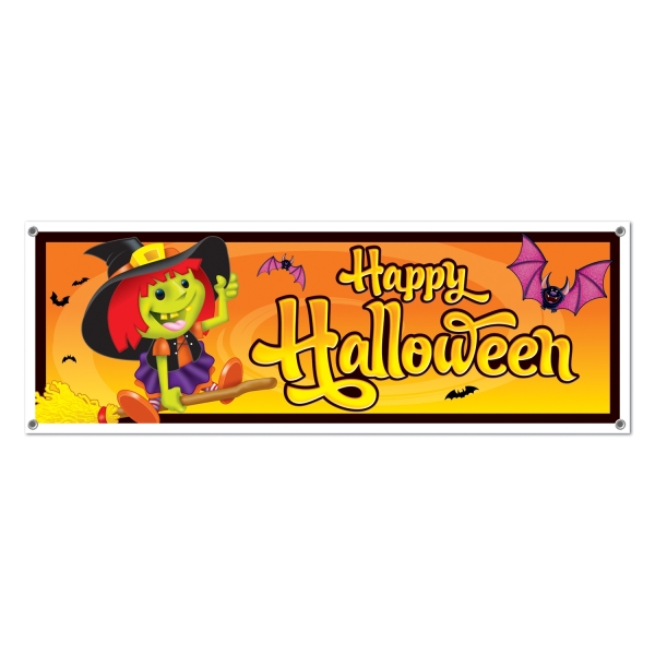 Mega-Partybanner Kleine Halloween Hexe