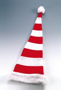 Extralange Zebra-Weihnachtsmannmütze