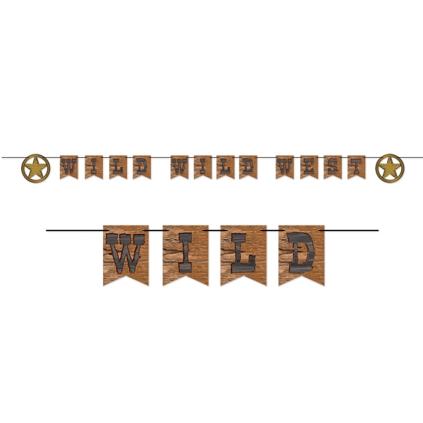 Party-Extra Wild West Girlande - Westernparty Deko