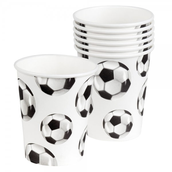 Pappbecher Fußball - Tischdeko Fußballparty