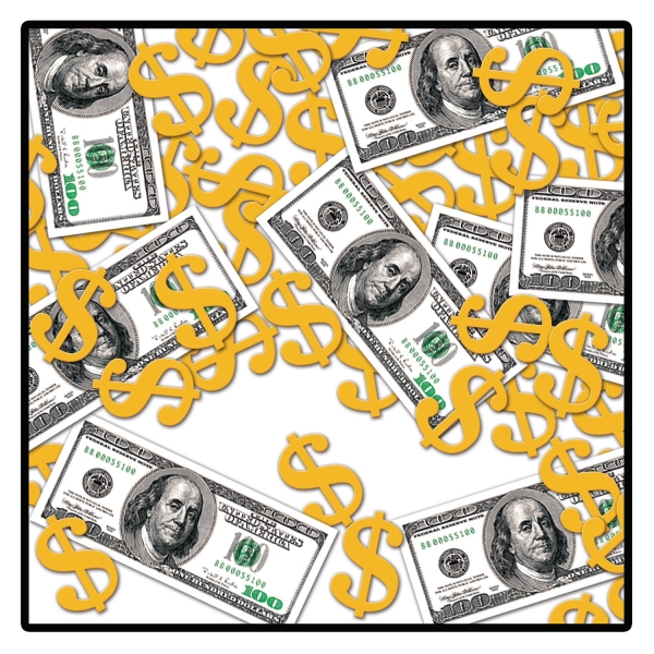 Tischkonfetti US-Dollars - Amerikanische Tischdeko