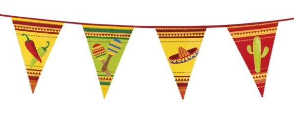 Wimpelkette Mexikoparty - Mexikanische Deko