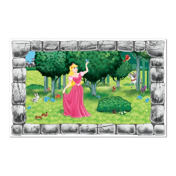 Dekofolie Schlossgarten, 150 cm breit, 90 cm hoch