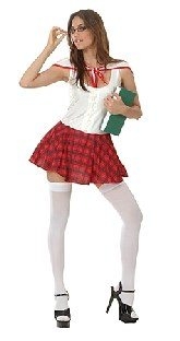 Damenkostüm Sexy Schulmädchen-Uniform