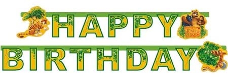 Happy Birthday-Girlande The Jungle Book, 1,80 m lang