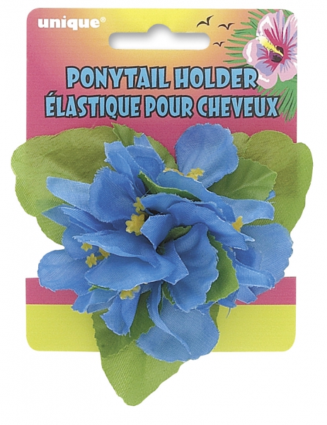 Zopfgummi Blaue Blume - Südsee Style
